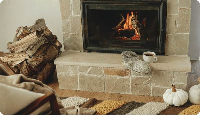 Камін та чашка